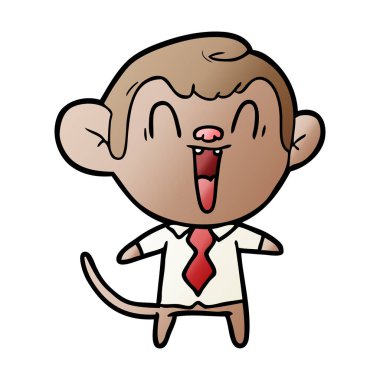 Çizgi film maymununun vektör çizimi