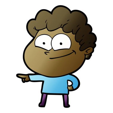 vektör çizim karikatür mutlu adam