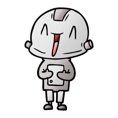 Çizgi film robotunun vektör çizimi