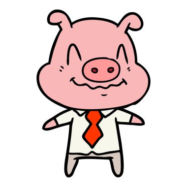 gergin çizgi film domuz patron