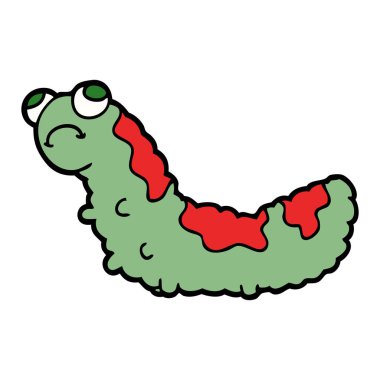 vektör çizim karikatür tırtıl