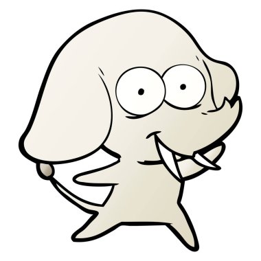 Çizgi film filinin vektör illüstrasyonu