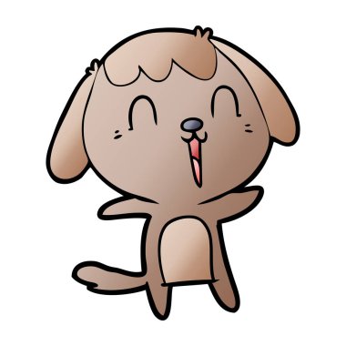 Çizgi film köpeğinin vektör çizimi