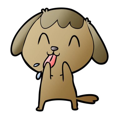 Çizgi film köpeğinin vektör çizimi