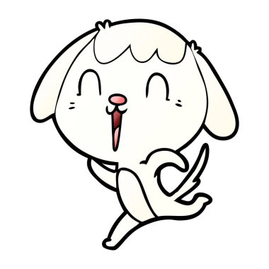 sevimli çizgi köpek ağlıyor