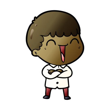 vektör çizim karikatür mutlu adam