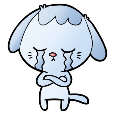 şirin köpek yavrusu ağlayan çizgi film