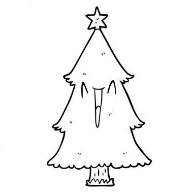 çizim için bir Noel ağacı