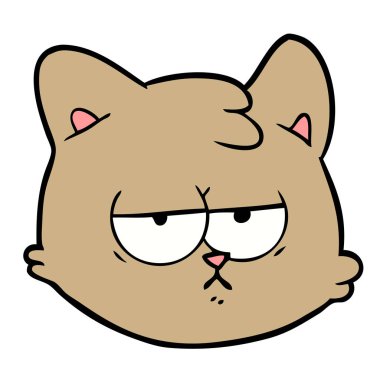 vektör çizim karikatür kedi yüz