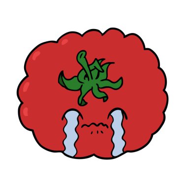 vektör çizim karikatür domates