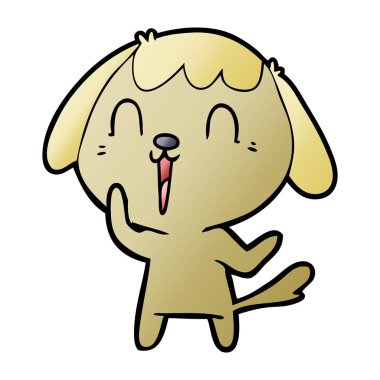 Çizgi film köpeğinin vektör çizimi