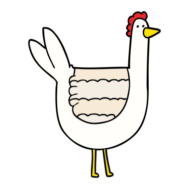 Çizgi film tavuğunun vektör çizimi