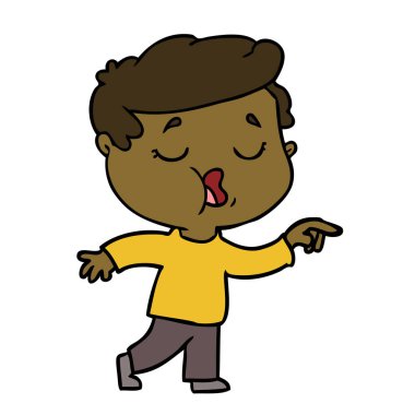 vektör çizim konuşuyor karikatür adam