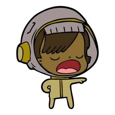 çizgi film astronot kadın açıklayan