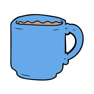 vektör çizim karikatür kahve kupa