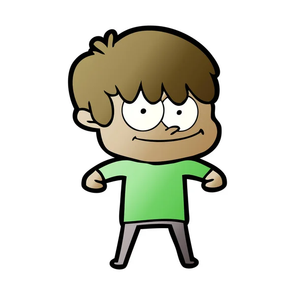 Ilustración Vectorial Hombre Dibujos Animados Feliz — Vector de stock