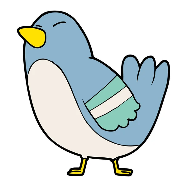 Illustrazione Vettoriale Dell Uccello Dei Cartoni Animati — Vettoriale Stock