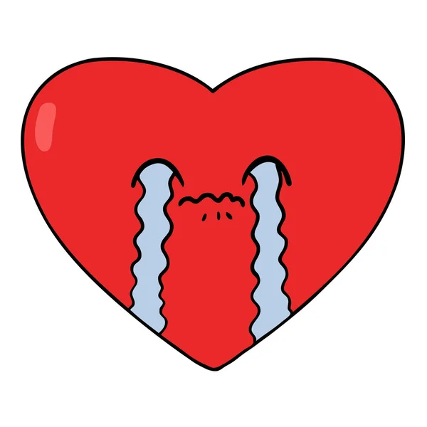 Cartoon Liebe Krankes Herz — Stockvektor