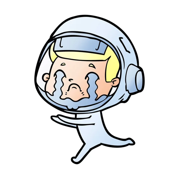 Ilustração Vetorial Astronauta Dos Desenhos Animados — Vetor de Stock