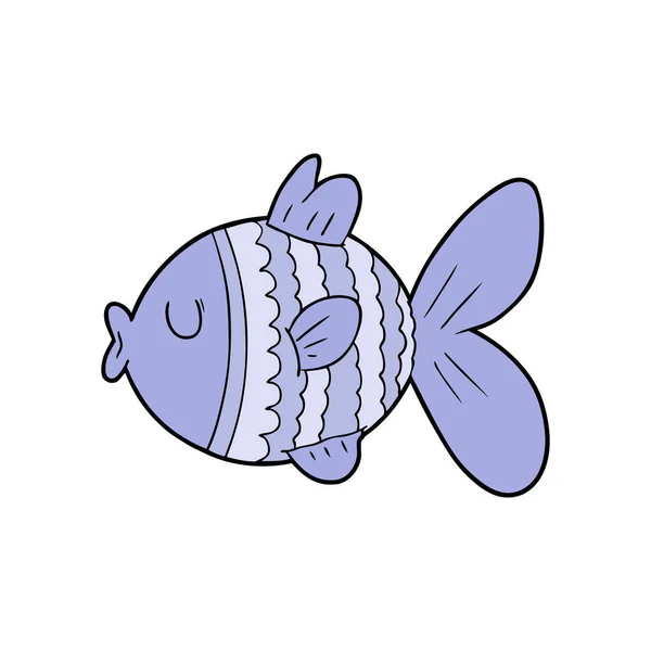 Vector Illustration Cartoon Fish — Stock Vector