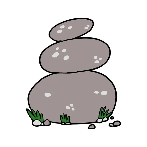 Cartoon Velké Skládané Kameny — Stockový vektor
