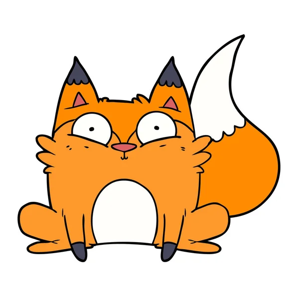Wektor Ilustracja Kreskówka Zaskoczony Fox — Wektor stockowy