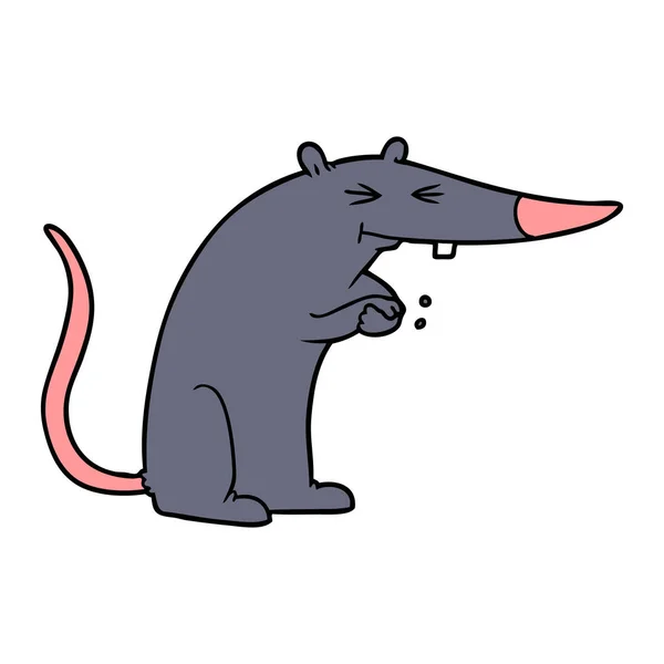 Векторная Иллюстрация Мультяшной Подлой Крысы — стоковый вектор
