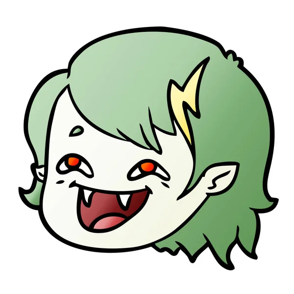 Cartoon Vampire Girl Face — Stock Vector