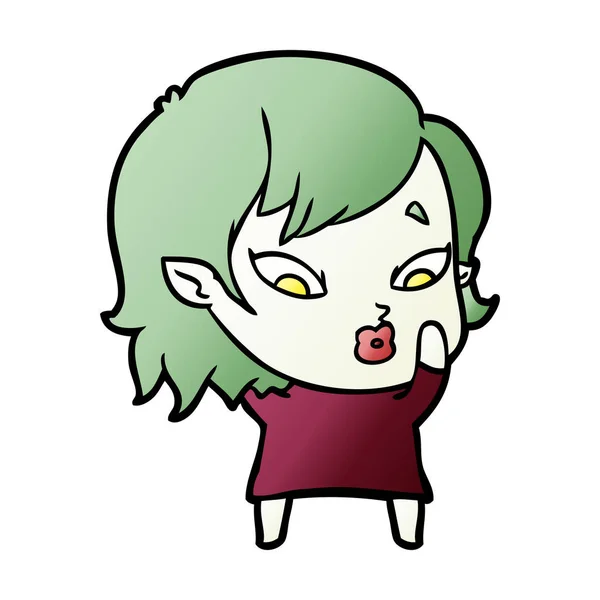 Niedliche Karikatur Vampir Mädchen — Stockvektor