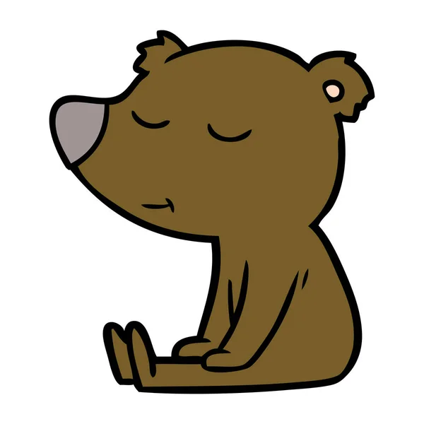 Векторна Ілюстрація Щасливого Мультяшного Ведмедя — стоковий вектор