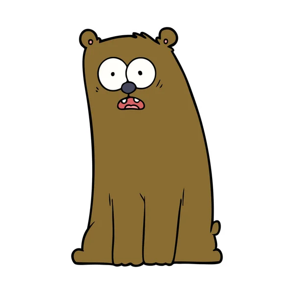 Εικονογράφηση Διάνυσμα Καρτούν Έκπληκτος Αρκούδας — Διανυσματικό Αρχείο