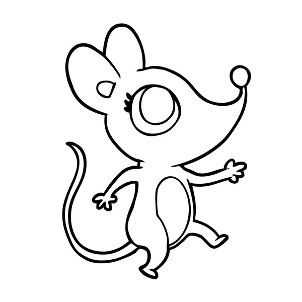 Ładny Rysunek Linii Myszy — Wektor stockowy