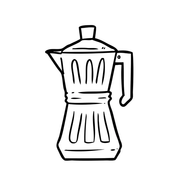 Desenho Linha Uma Máquina Café Expresso — Vetor de Stock