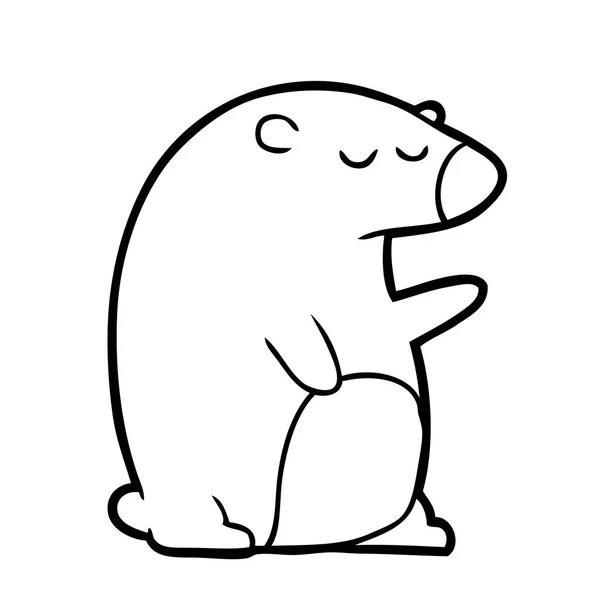 Line Drawing Bear — Stock Vector