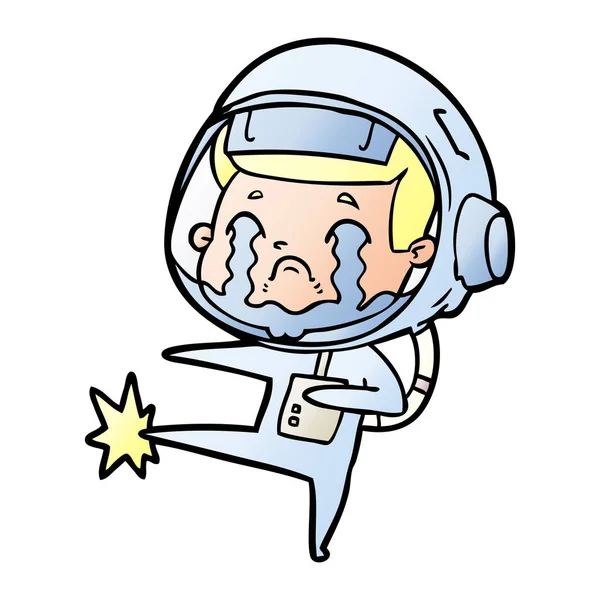 Vektorillustration Des Cartoon Astronauten — Stockvektor