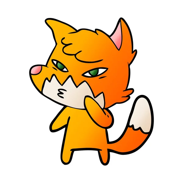 漫画の狐のベクトル図 — ストックベクタ
