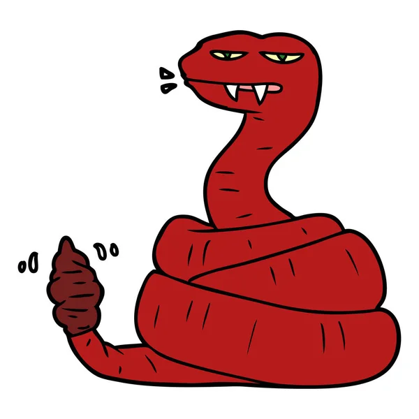 Векторная Иллюстрация Злобной Гремучей Змеи — стоковый вектор