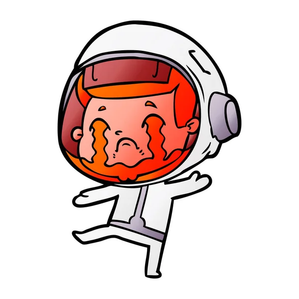 Ilustracja Wektor Astronauta Kreskówki — Wektor stockowy