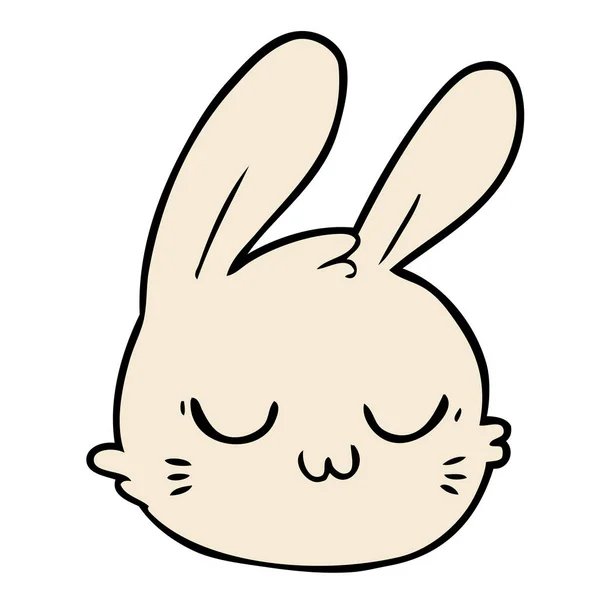Vector Illustration Cartoon Rabbit Face — Stock Vector