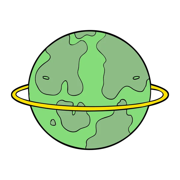 Vektorillustration Tecknad Främmande Planet — Stock vektor