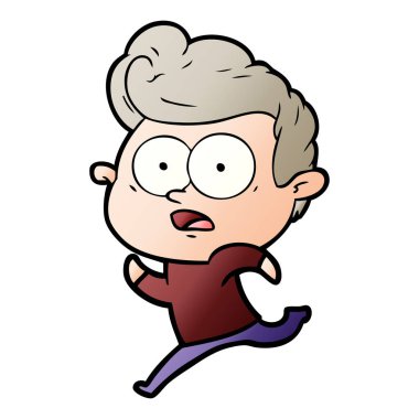 vektör çizim karikatür bakan adam