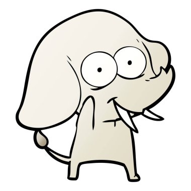 Çizgi film filinin vektör illüstrasyonu