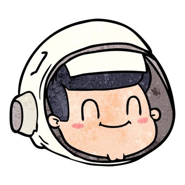 vektör çizim karikatür astronot yüz