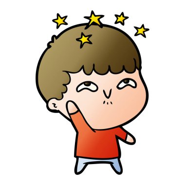 vektör çizim karikatür çocuk hayret