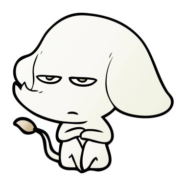 vektör çizim rahatsız çizgi fil