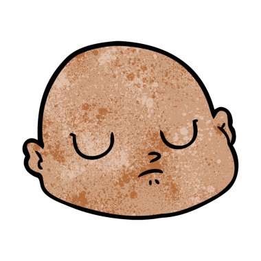 vektör çizim karikatür kel adam