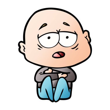 yorgun kel adam çizgi film