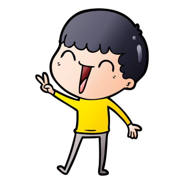 vektör çizim karikatür mutlu adam