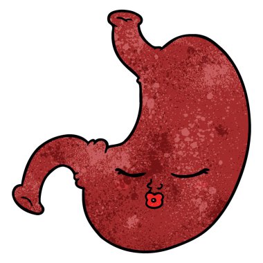 vektör çizim karikatür mide