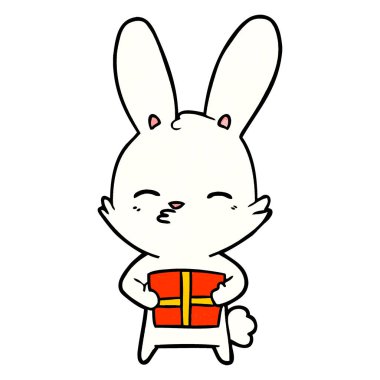 meraklı bunny çizgi ile hediye